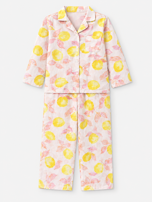 Girl wearing Anaario Lemon Zest Night Suit