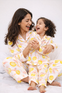 Girl wearing Anaario Lemon Zest Night Suit
