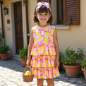 Girl wearing Anaario Lemon Zest Tier Dress