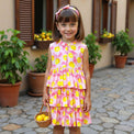 Girl wearing Anaario Lemon Zest Tier Dress