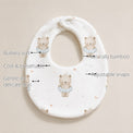 Floater Teddy Bamboo Baby Bib features