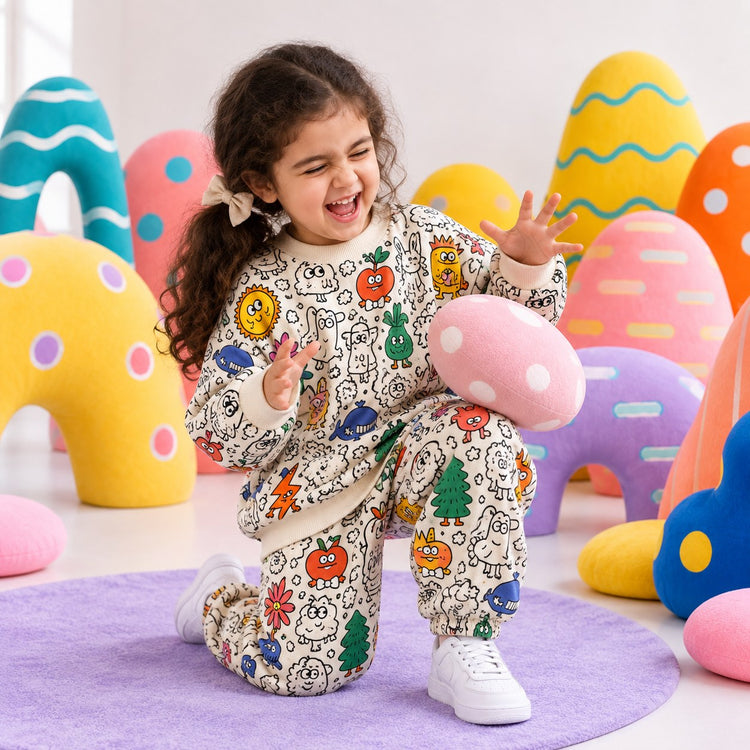 Doodle Jogger Set on girl by Anaario – winter kidswear