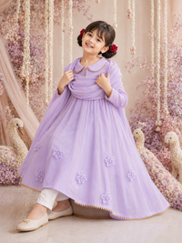 Anaario Lilac Anarkali Set, anarkali set for kids