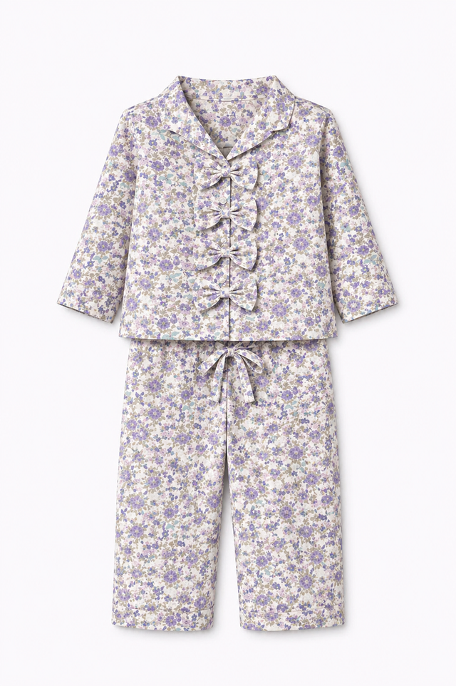 Girl wearing Anaario Lilac Bloom Night Suit