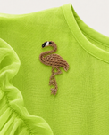 Indian Lime Flamingo Peplum Palazzo Set - Anaario - Image 6