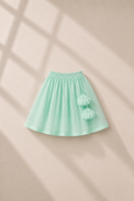 Anaario Lime Dragonfly Jacket-Lehenga Set, mint lehenga skirt flat lay