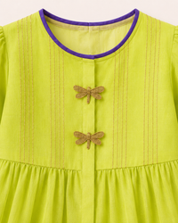 Indian Lime Green Dragonfly Patiala Salwar Set - Anaario - Image 6