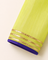 Indian Lime Green Dragonfly Patiala Salwar Set - Anaario - Image 8