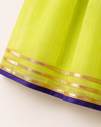 Indian Lime Green Dragonfly Patiala Salwar Set - Anaario - Image 9