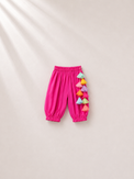 Anaario Lime Dragonfly Patiala Salwar Set, hot pink salwar pants flat lay