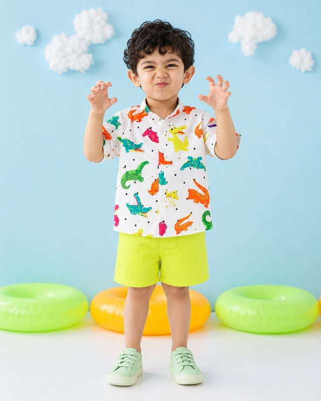 Anaario Lime Green Magic Short Set