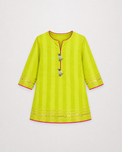 Indian Lime Green Navy Lehenga Set - Anaario - Image 4
