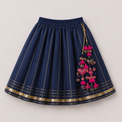 Indian Lime Green Navy Lehenga Set - Anaario - Image 5