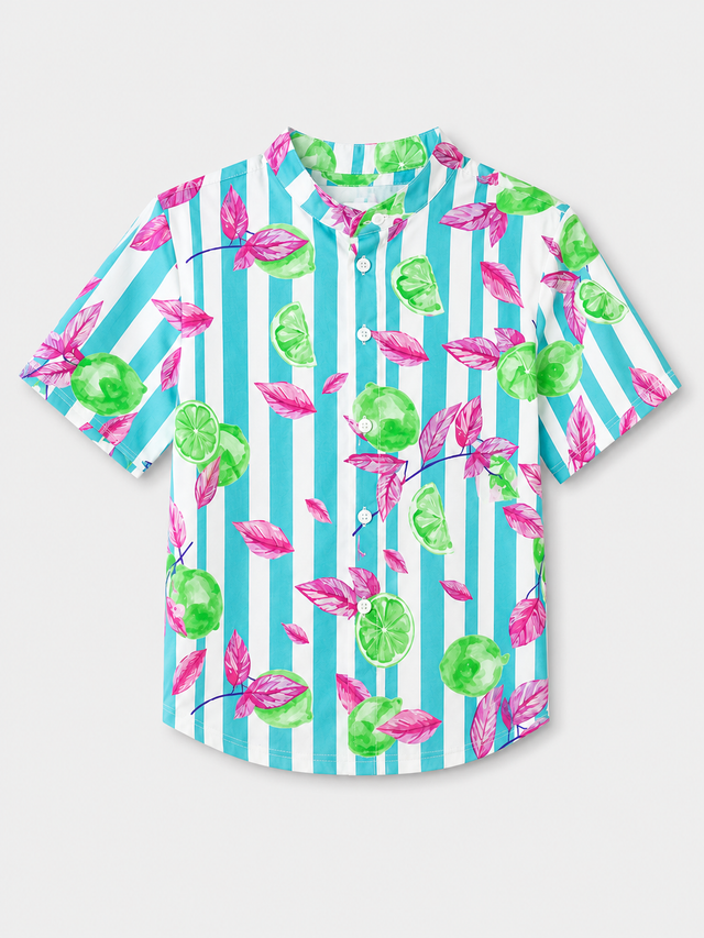 Boy wearing Anaario Lime Leaf Shirt