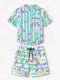 Boy wearing Anaario Lime Leaf Shirt Set