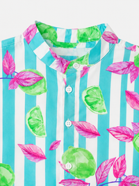 Boy wearing Anaario Lime Leaf Shirt Set