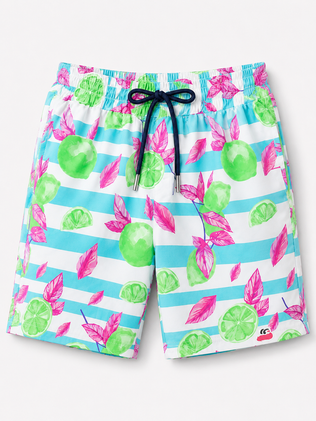 Boy wearing Anaario Lime Leaf Shorts