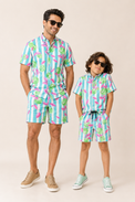 Boy wearing Anaario Lime Leaf Shorts