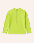 Boy wearing Anaario Lime and Pink Banana Car Swim Set