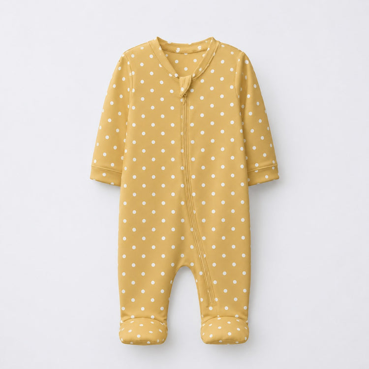 Lion & Koala bamboo cotton baby sleepsuit — two-way zip romper onesie
