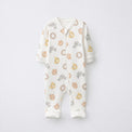 Lion & Koala bamboo cotton baby sleepsuit — bamboo cotton onesie romper flatlay