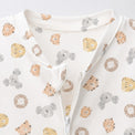 Lion & Koala bamboo cotton baby sleepsuit — full-sleeve baby sleepsuit, zip onesie