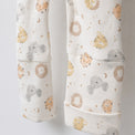 Lion & Koala bamboo cotton baby sleepsuit — two-way zip romper onesie