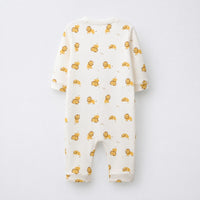 Little Lion bamboo cotton baby sleepsuit — two-way zip romper onesie