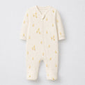 Little Lion bamboo cotton baby sleepsuit — full-sleeve baby sleepsuit, zip onesie
