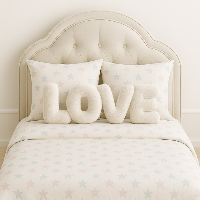 Anaario LOVE-shaped fleece cushion for kids