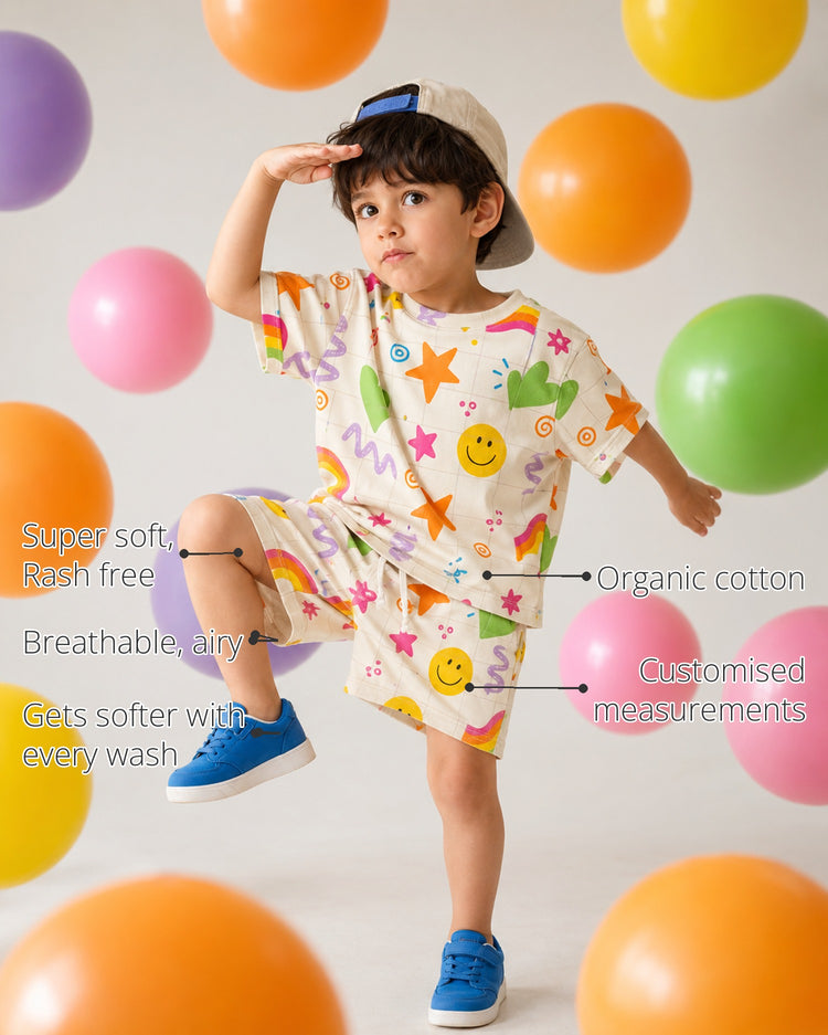 Scribble Pop Boys' Co-ord Set features