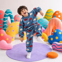 Teal Cloud Jogger Set on boy by Anaario – winter kidswear