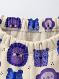 Blue Purple Lion Jogger Set flat lay by Anaario