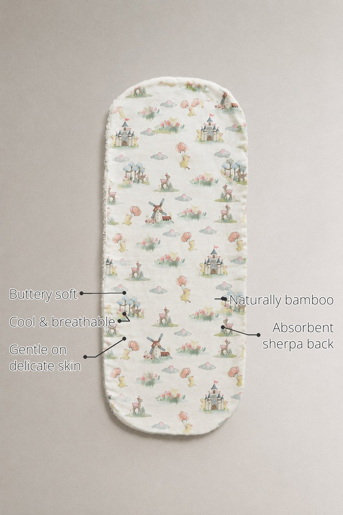 Carnival Windmill Bamboo Baby Burp Cloth features