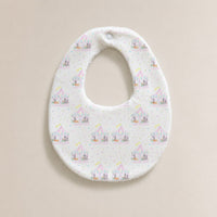 Merry-Go-Round bamboo baby bib — merry-go-round print, soft bamboo cotton