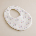 Merry-Go-Round bamboo baby bib — absorbent sherpa backing