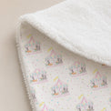 Merry-Go-Round bamboo baby bib — soft bamboo cotton flatlay