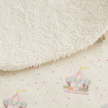 Merry-Go-Round bamboo baby burp cloth — print detail