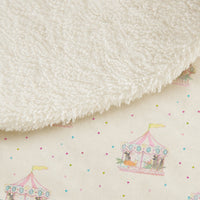 Merry-Go-Round bamboo baby burp cloth — print detail