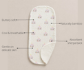 Anaario Merry-Go-Round Bamboo Baby Burp Cloth key features