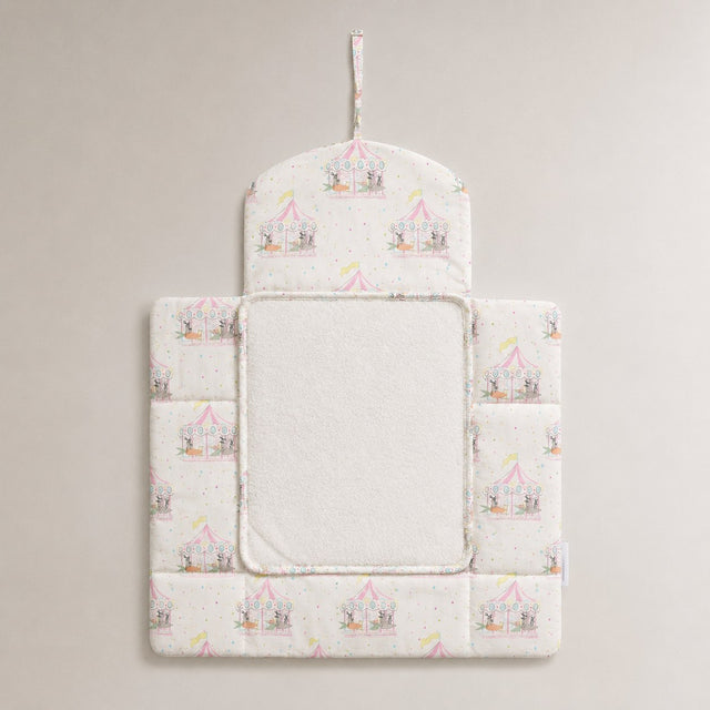 Merry-Go-Round bamboo baby changing mat — merry-go-round print, soft bamboo cotton