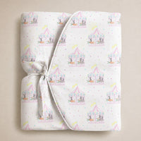Merry-Go-Round bamboo baby changing mat — soft bamboo cotton flatlay