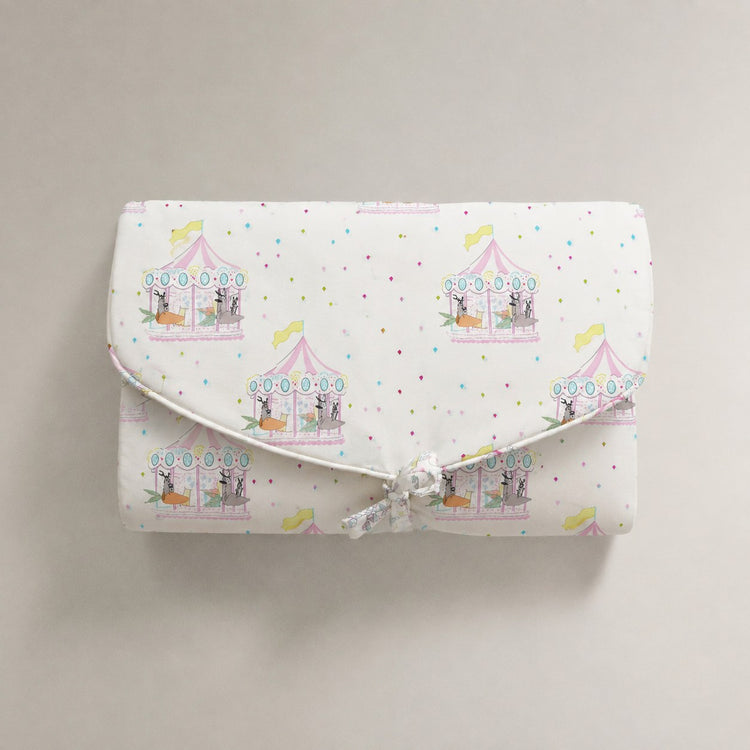 Merry-Go-Round bamboo baby changing mat — folded
