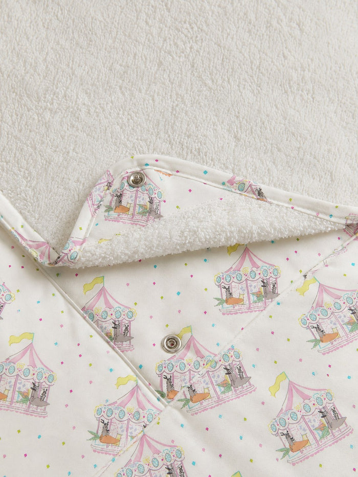 Merry-Go-Round bamboo baby changing mat — reverse side