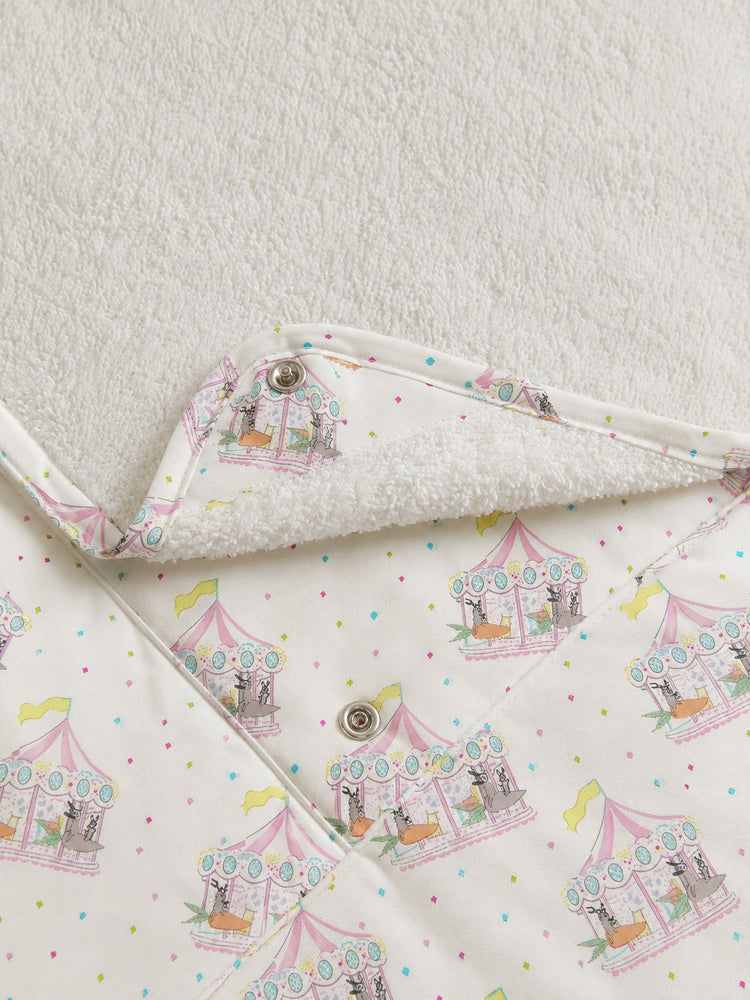 Merry-Go-Round bamboo baby changing mat — reverse side