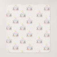 Merry-Go-Round bamboo baby quilt — absorbent sherpa backing