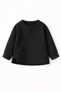 Boy wearing Anaario Midnight Dot Wrap Co-ord Set