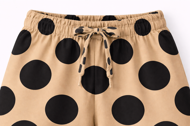 Boy wearing Anaario Midnight Dot Wrap Co-ord Set