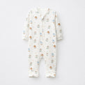 Mini Elephant bamboo cotton baby sleepsuit — two-way zip romper onesie