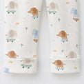 Mini Elephant bamboo cotton baby sleepsuit — zip romper onesie detail